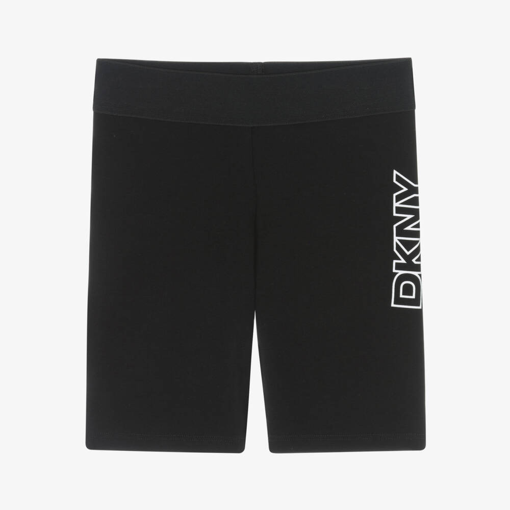 DKNY-Черные велосипедные шорты с логотипом для девочек | Childrensalon Outlet