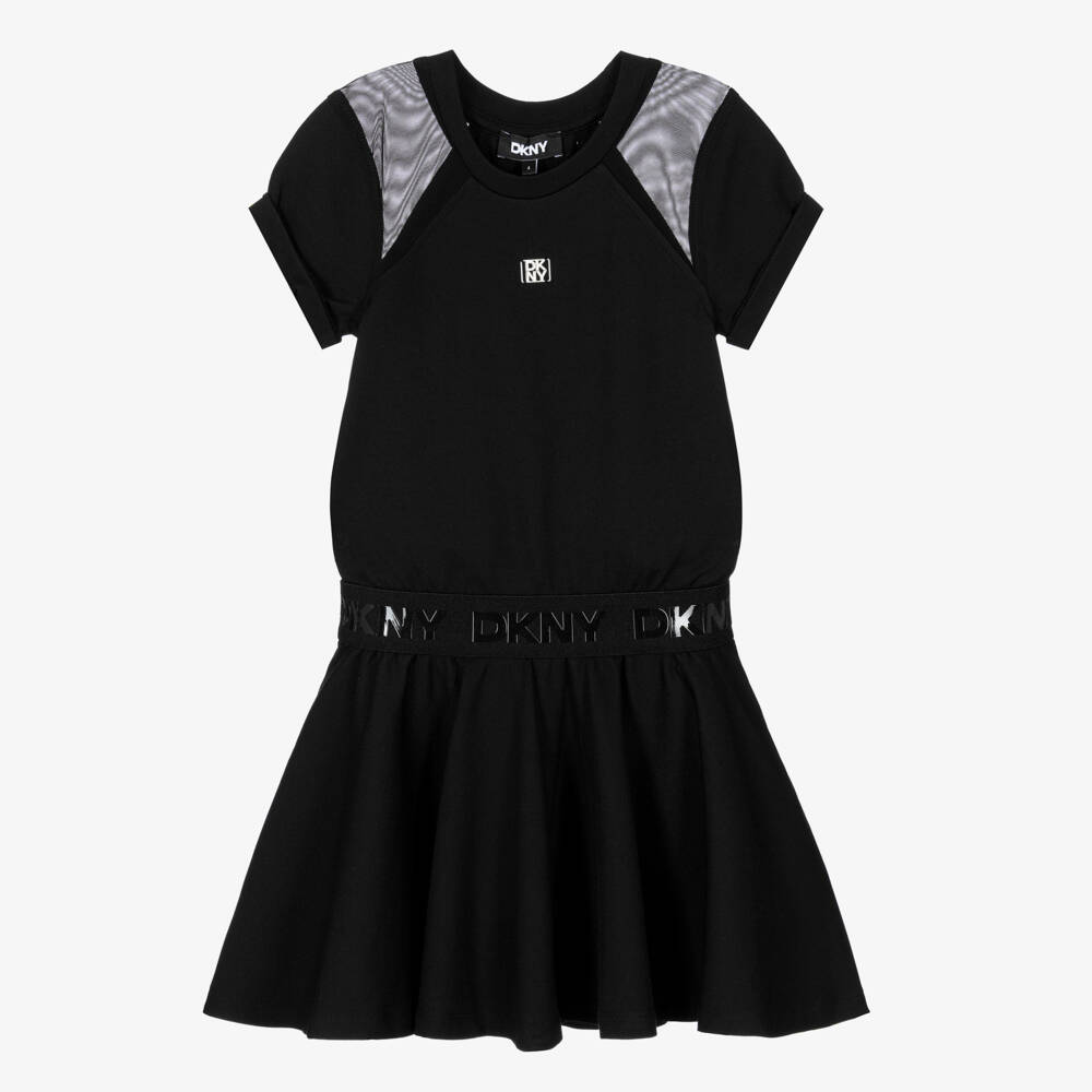 DKNY-Black Logo Dress | Childrensalon Outlet