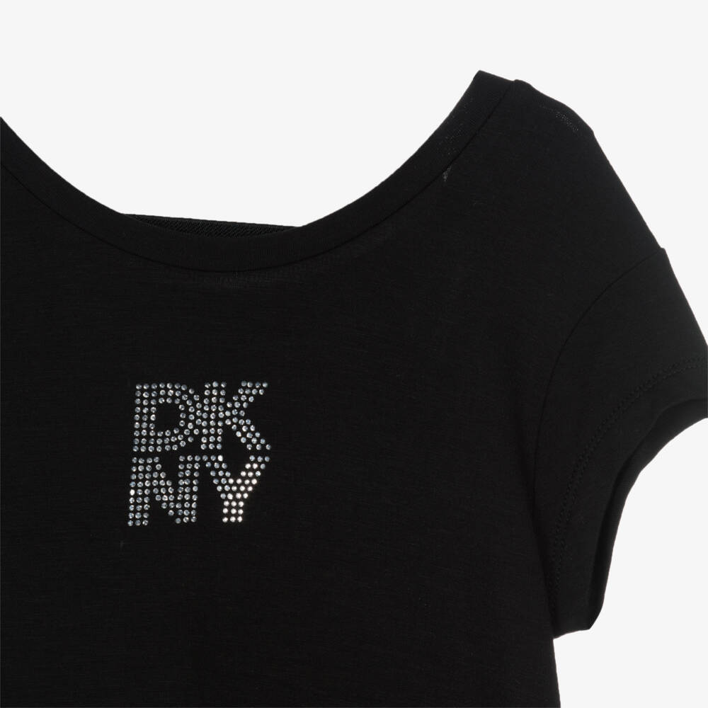 DKNY-Black Logo Midi Dress | Childrensalon Outlet