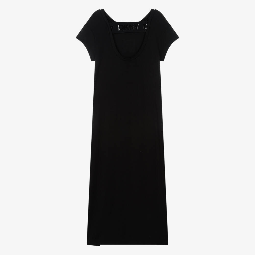 DKNY-Black Logo Midi Dress | Childrensalon Outlet