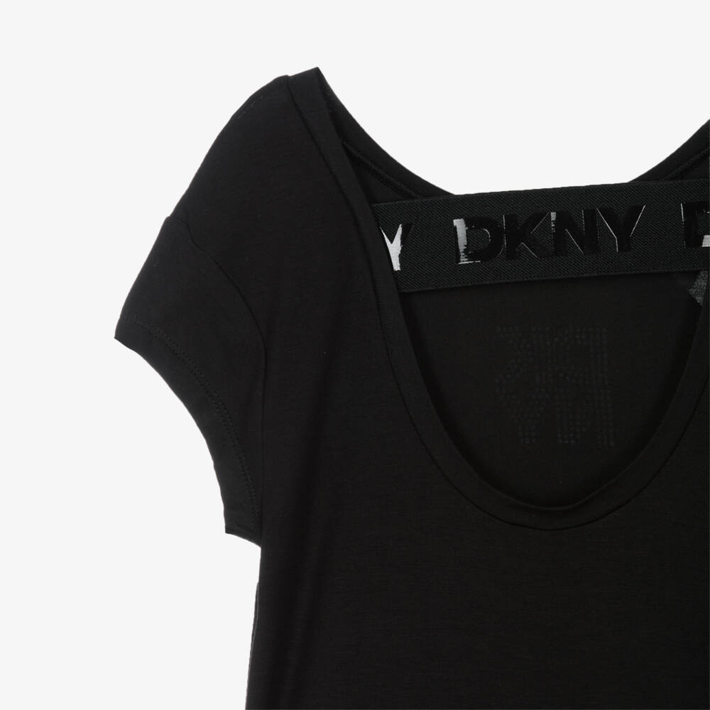 DKNY-Black Logo Midi Dress | Childrensalon Outlet
