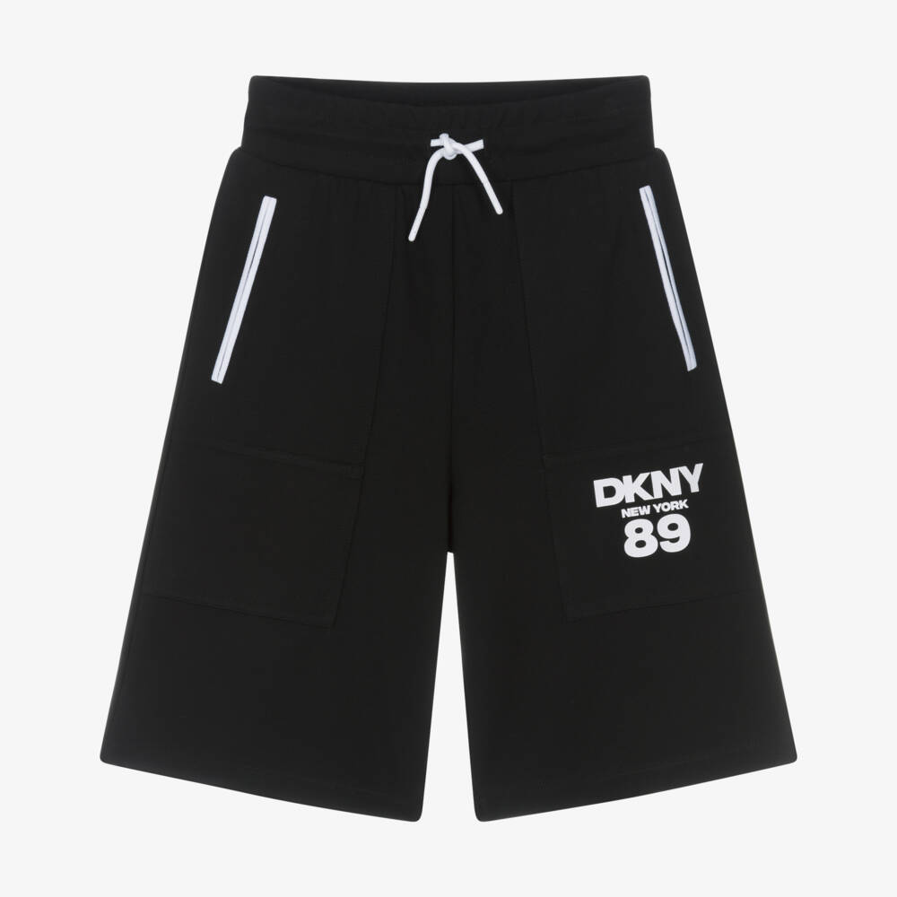 DKNY-Black Logo Shorts | Childrensalon Outlet