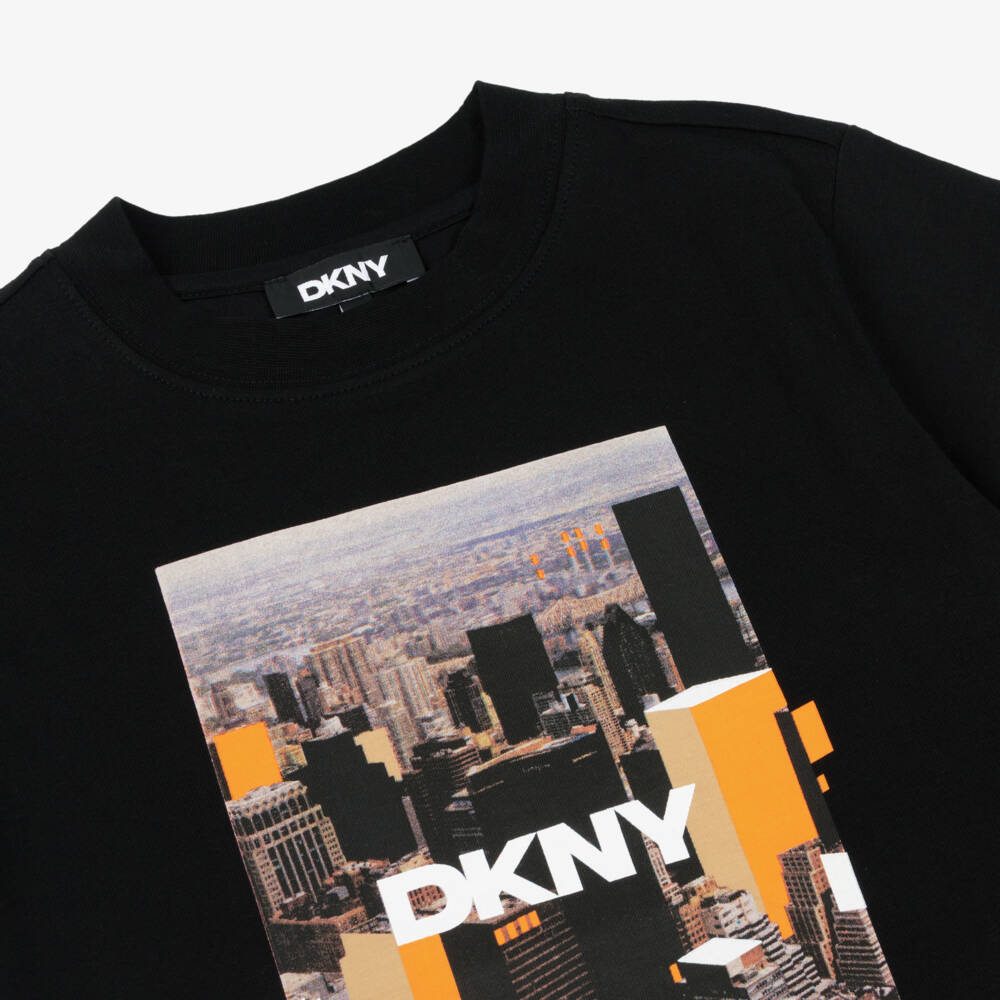 DKNY-Black Logo Ss Tee | Childrensalon Outlet