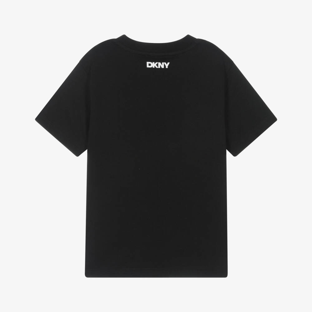 DKNY-Black Logo Tee | Childrensalon Outlet
