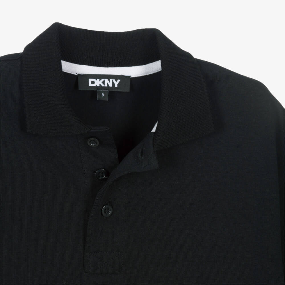 DKNY-Black Polo Top | Childrensalon Outlet
