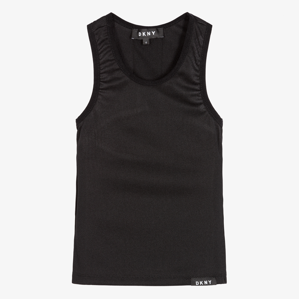 DKNY - Black Racer Back Vest Top | Childrensalon
