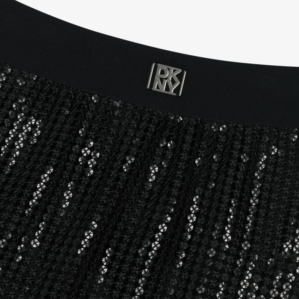 DKNY-Black Sequin Midi Skirt | Childrensalon Outlet