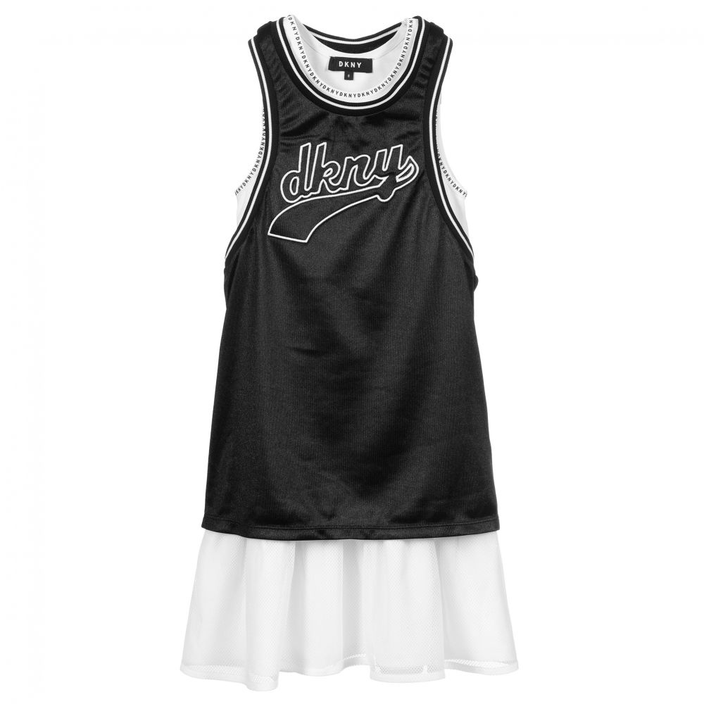 Dkny black and white dress deals