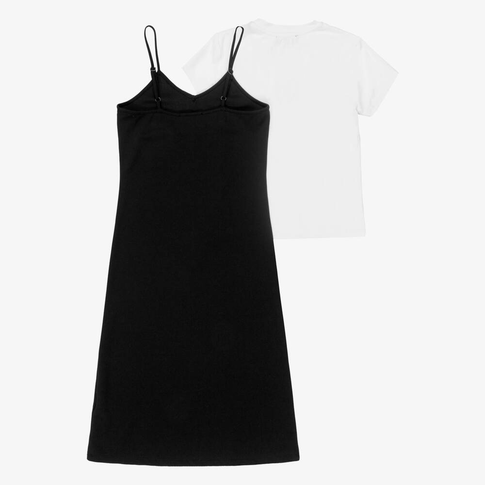 DKNY-Black & White 2 In 1 Dress | Childrensalon Outlet