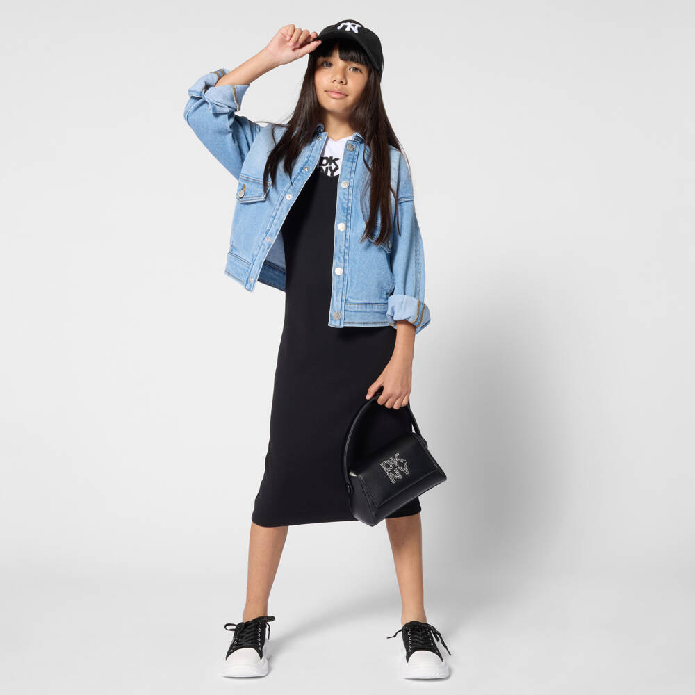 DKNY-Black & White 2 In 1 Dress | Childrensalon Outlet