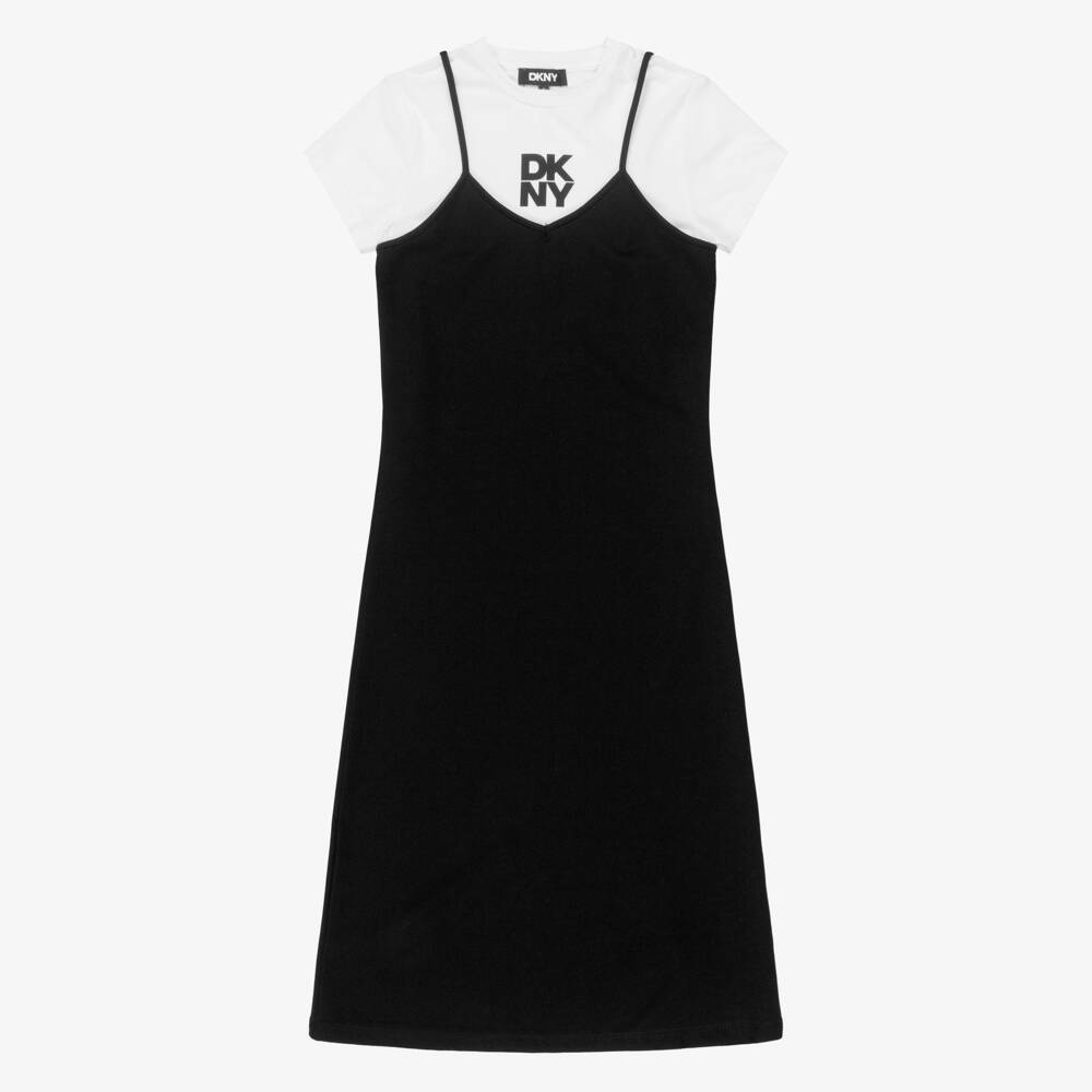DKNY-Black & White 2 In 1 Dress | Childrensalon Outlet