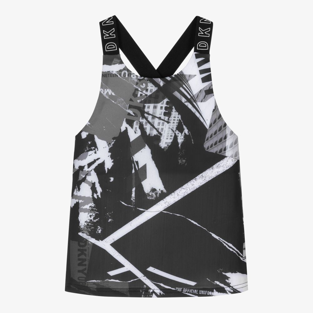 DKNY - Black & White Collage Vest | Childrensalon