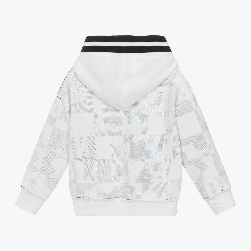 DKNY Black White Cotton Reversible Hoodie