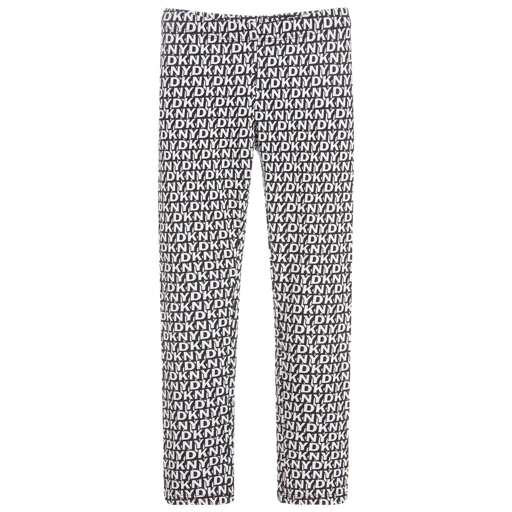 DKNY - Black & White Logo Leggings | Childrensalon Outlet