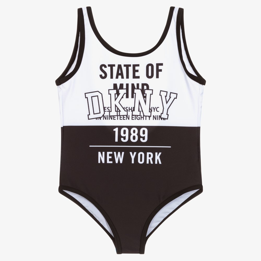 DKNY - Maillot de bain noir et blanc | Childrensalon