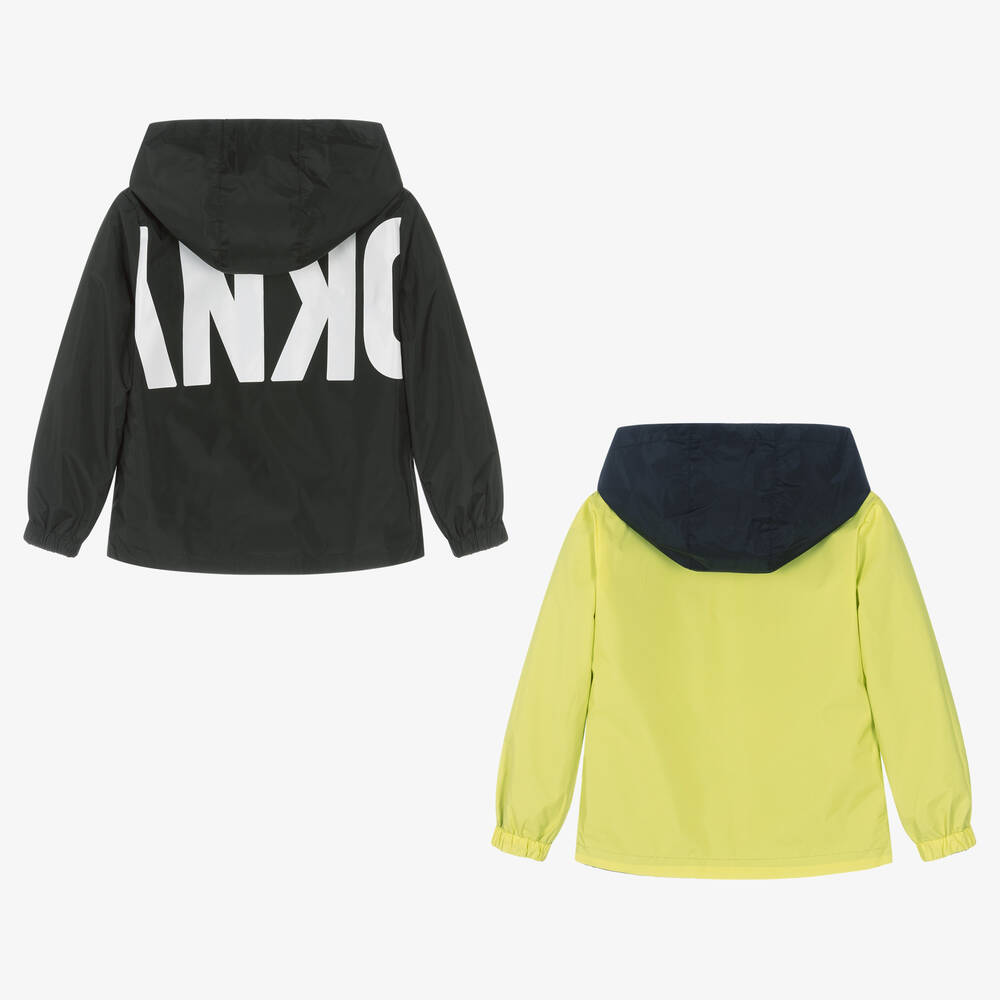 DKNY-Черно-желтая двусторонняя куртка на молнии | Childrensalon Outlet