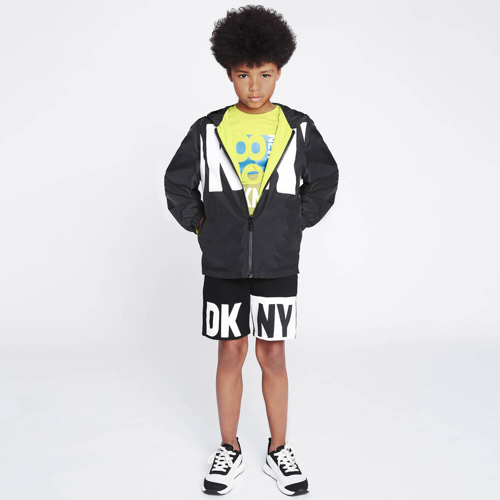 DKNY-Черно-желтая двусторонняя куртка на молнии | Childrensalon Outlet