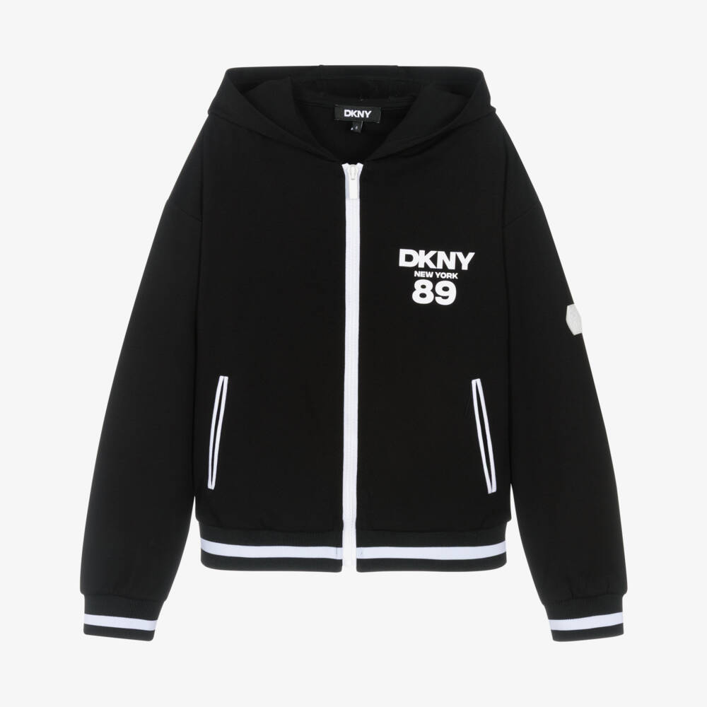 DKNY-Black Zip Up Top | Childrensalon Outlet