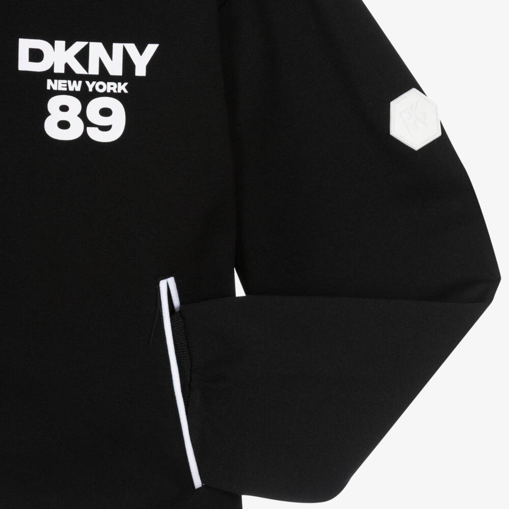 DKNY-Black Zip Up Top | Childrensalon Outlet
