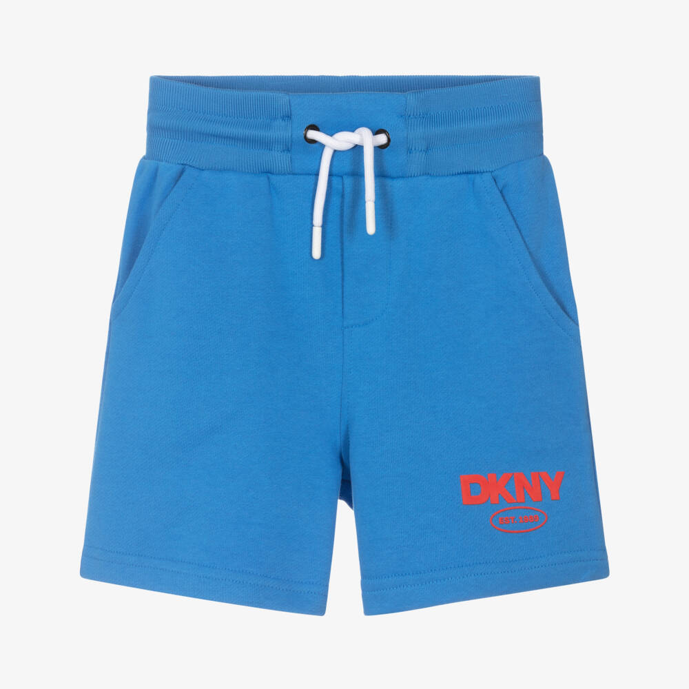 DKNY-Blue Cotton Boys Jersey Shorts | Childrensalon Outlet