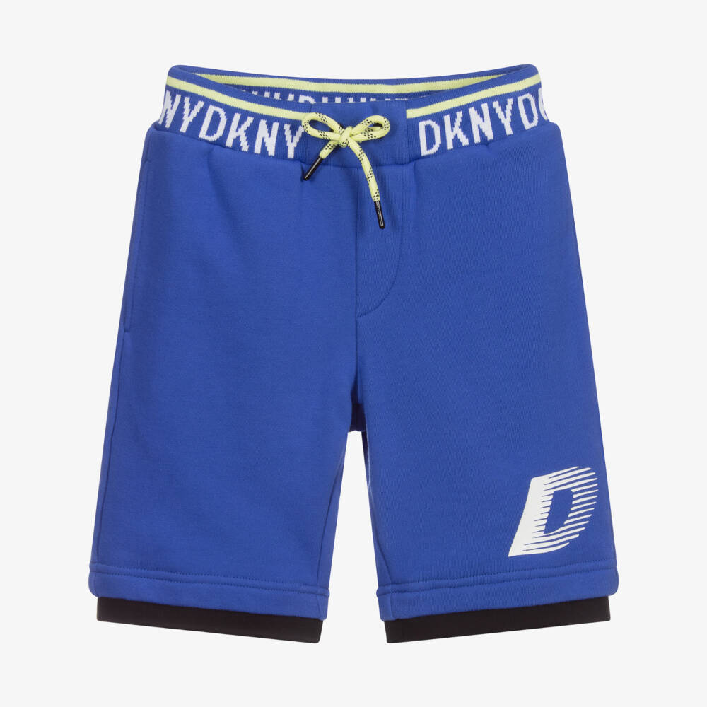 DKNY-شورت  قطن لون أزرق وأبيض للأولاد | Childrensalon Outlet