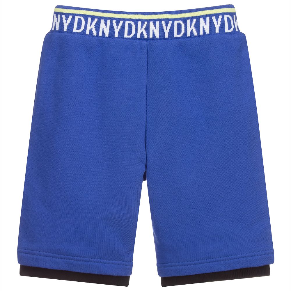 DKNY-Blue Cotton Jersey Shorts | Childrensalon Outlet