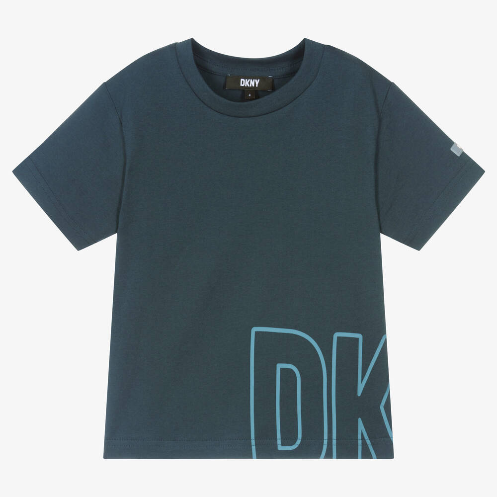 DKNY - Blue Cotton T-Shirt | Childrensalon