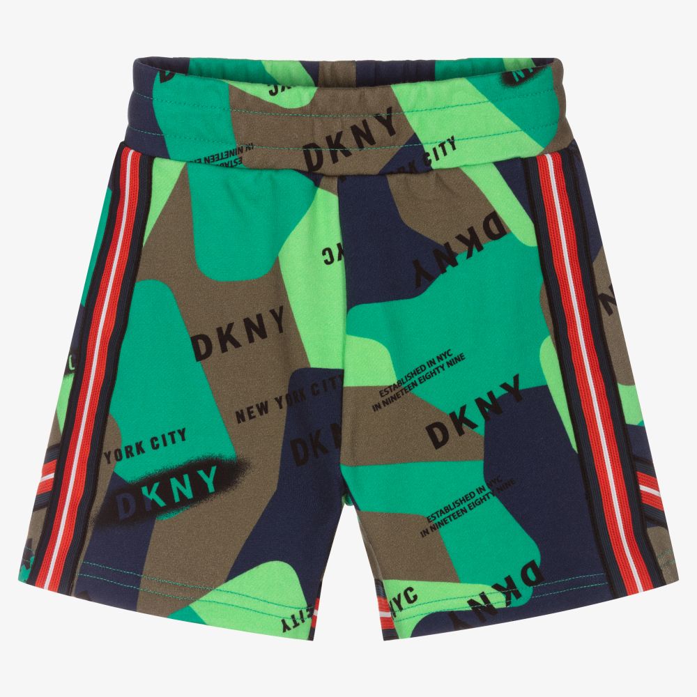 DKNY - Blue & Green Cotton Shorts | Childrensalon