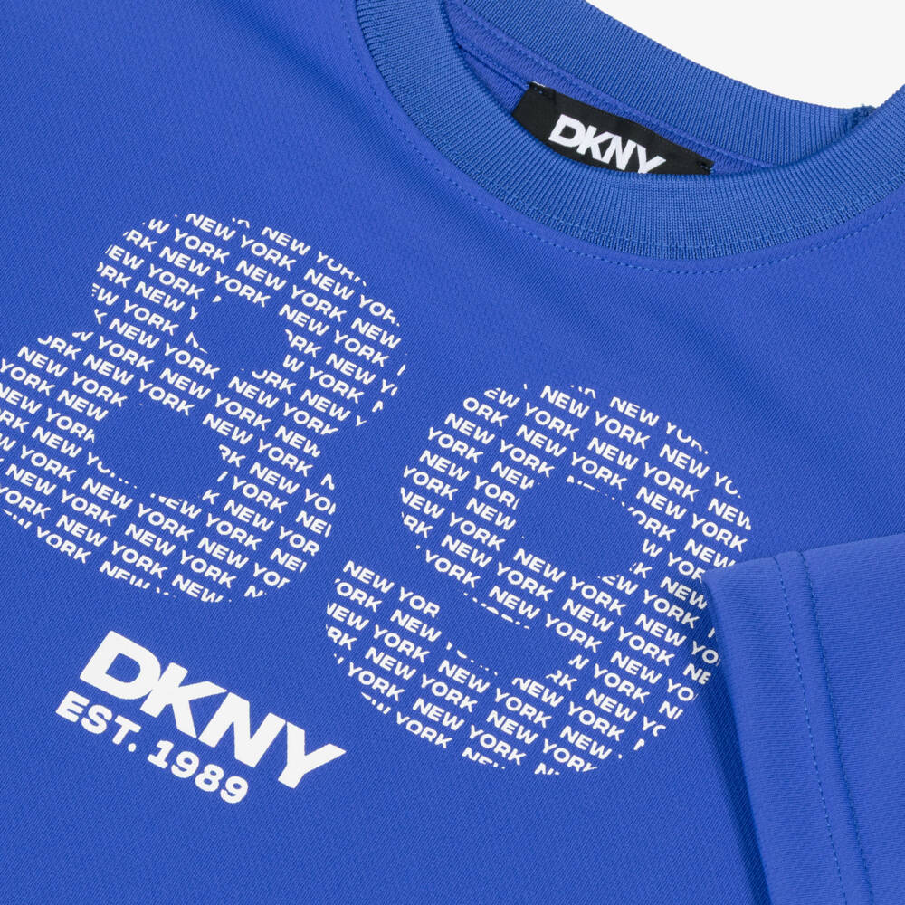 DKNY-Blue Logo Ss Tee | Childrensalon Outlet