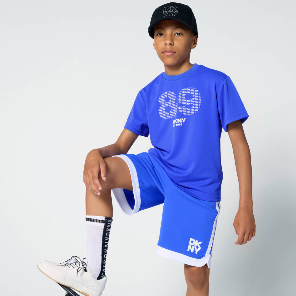 DKNY-Blue Logo Ss Tee | Childrensalon Outlet