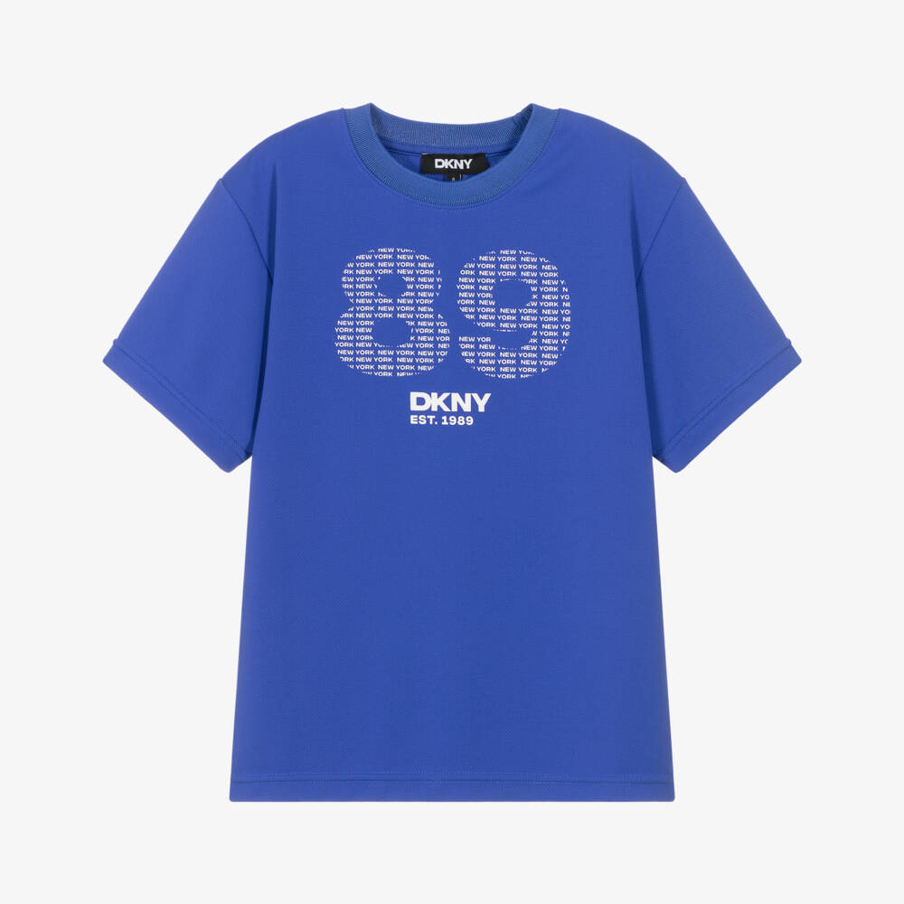 DKNY-Blue Logo Ss Tee | Childrensalon Outlet