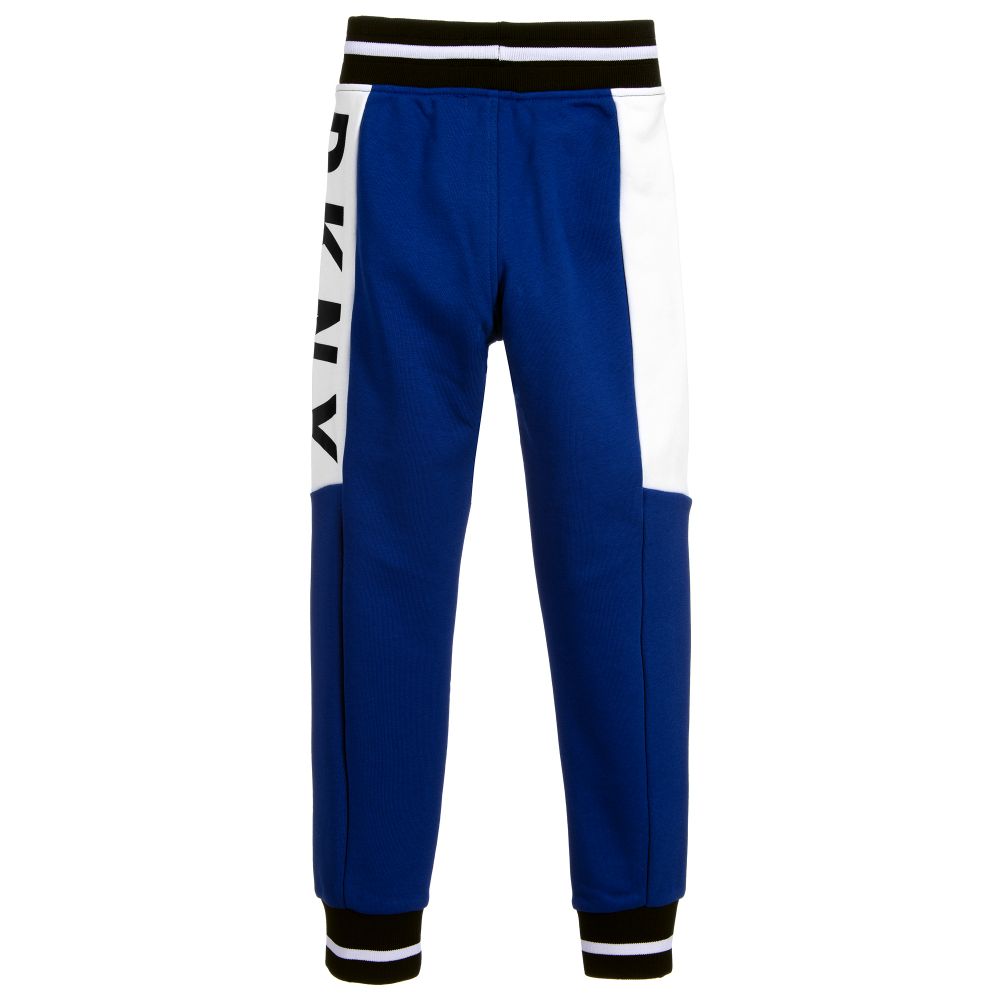 DKNY-Blue & White Logo Joggers  | Childrensalon Outlet
