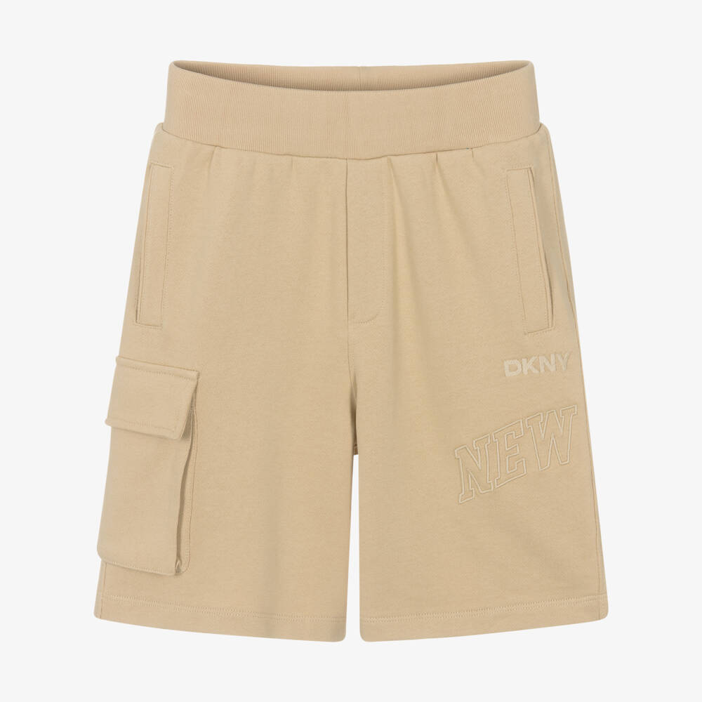 DKNY-Boys Beige Adventure Pocket Shorts | Childrensalon Outlet