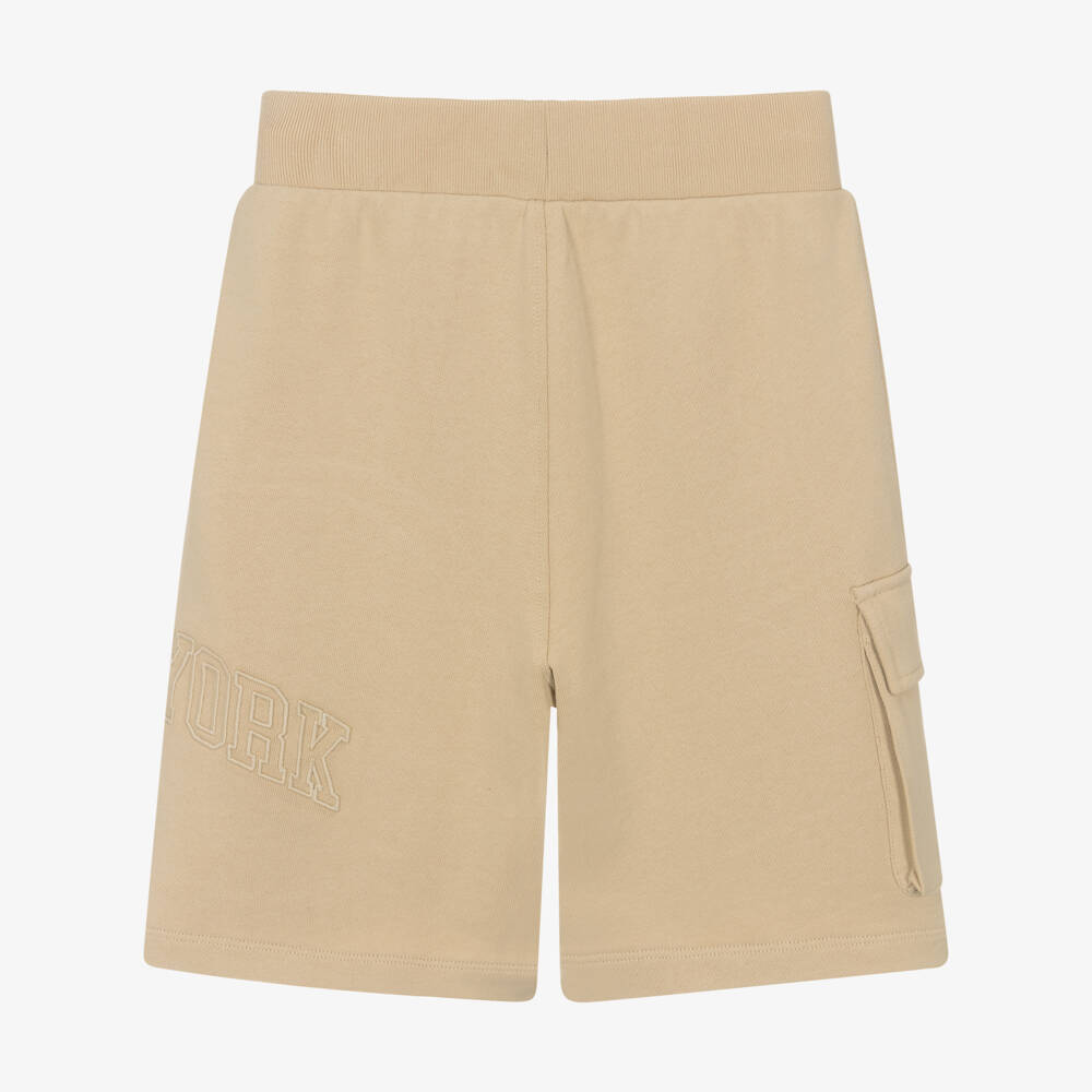 DKNY-Boys Beige Adventure Pocket Shorts | Childrensalon Outlet