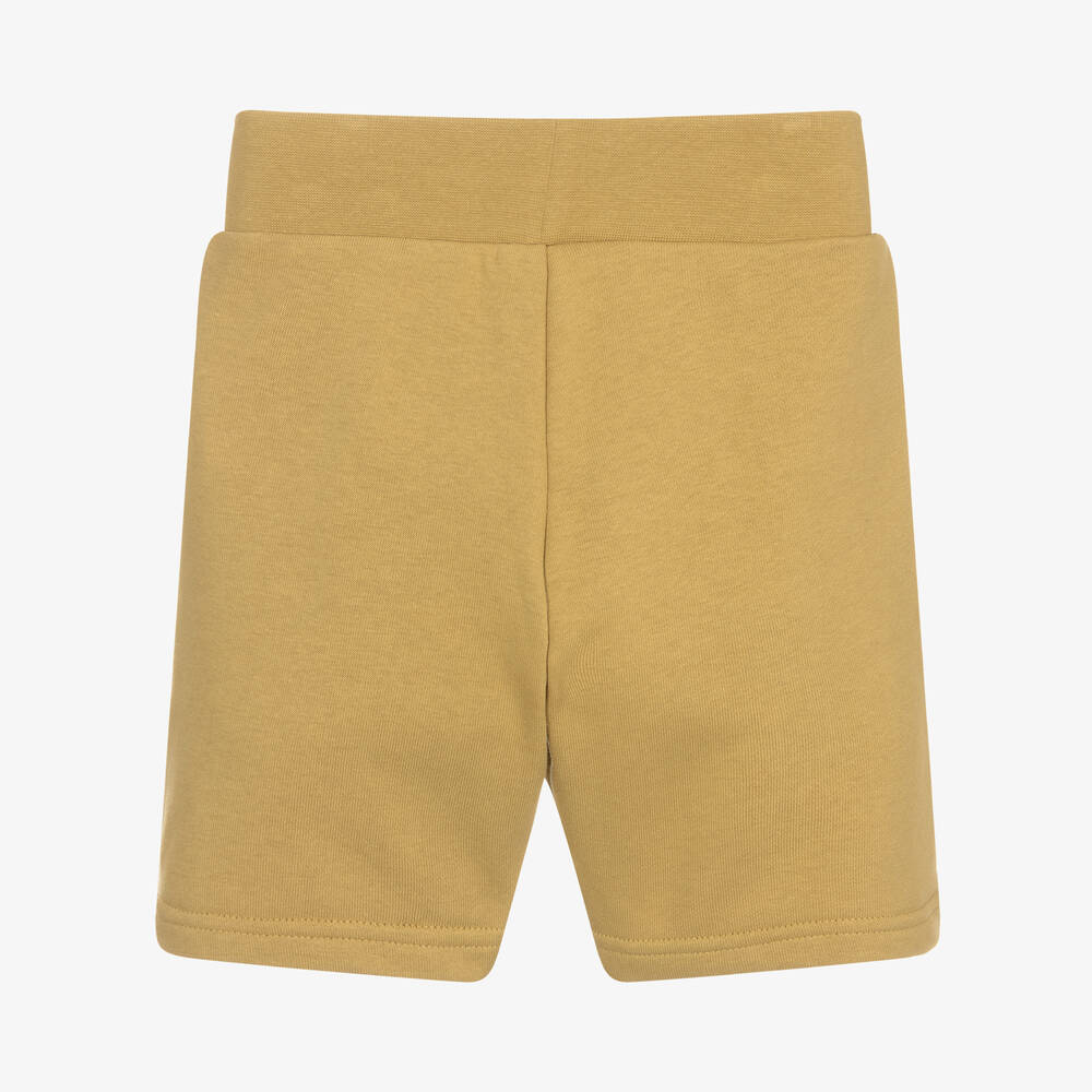 DKNY-Boys Beige Cotton Logo Shorts | Childrensalon Outlet