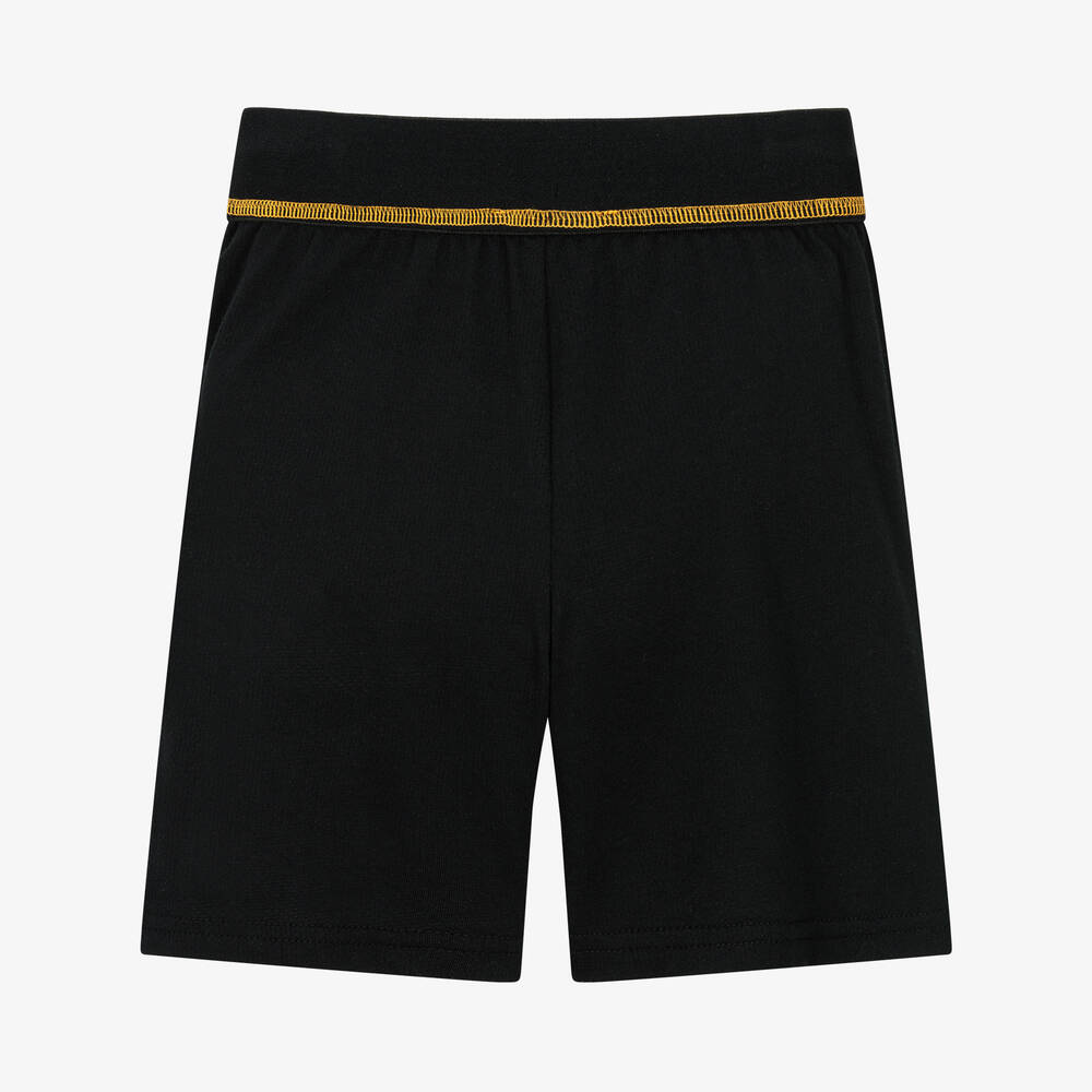 DKNY-Boys Black Cotton Logo Shorts | Childrensalon Outlet