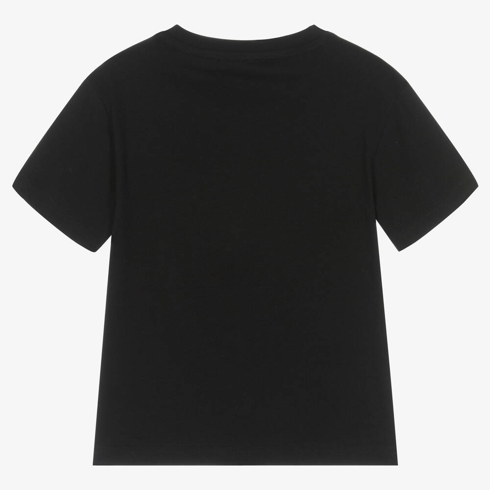DKNY-Boys Black Cotton Logo T-Shirt | Childrensalon Outlet