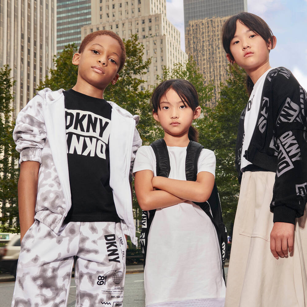 DKNY-Boys Black Cotton Logo T-Shirt | Childrensalon Outlet