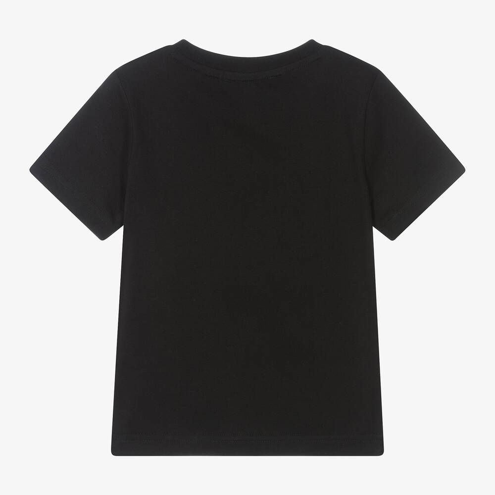 DKNY-تيشيرت قطن جيرسي لون أسود للأولاد | Childrensalon Outlet