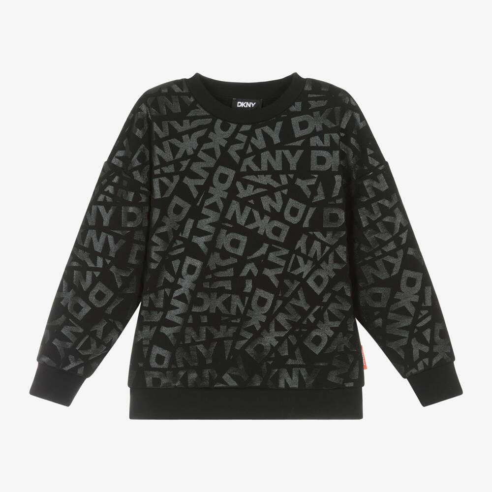 DKNY-Boys Black Jacquard Logo Top | Childrensalon Outlet