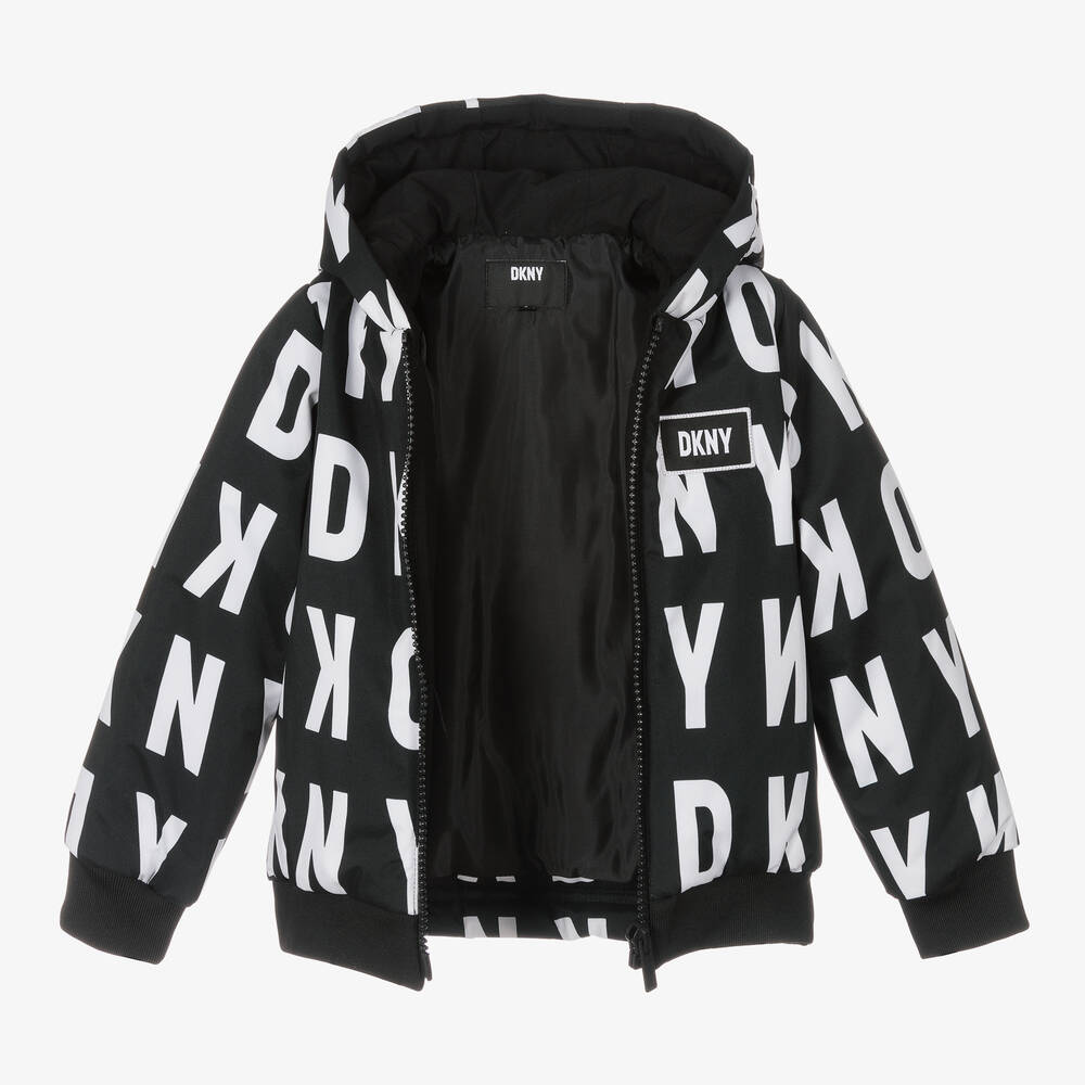 Dkny puffer jacket hot sale black