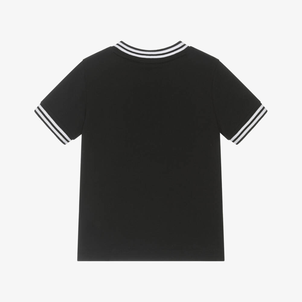 DKNY-Boys Black Tee with Logo Highlight | Childrensalon Outlet