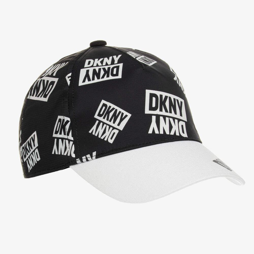 DKNY - Boys Black & White Logo Cap | Childrensalon