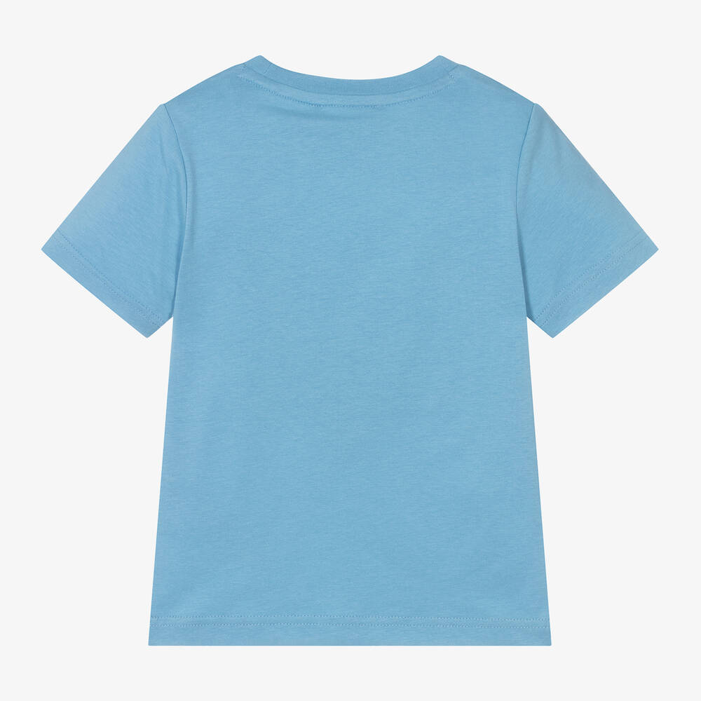 DKNY-Голубая футболка из хлопкового джерси для мальчиков | Childrensalon Outlet