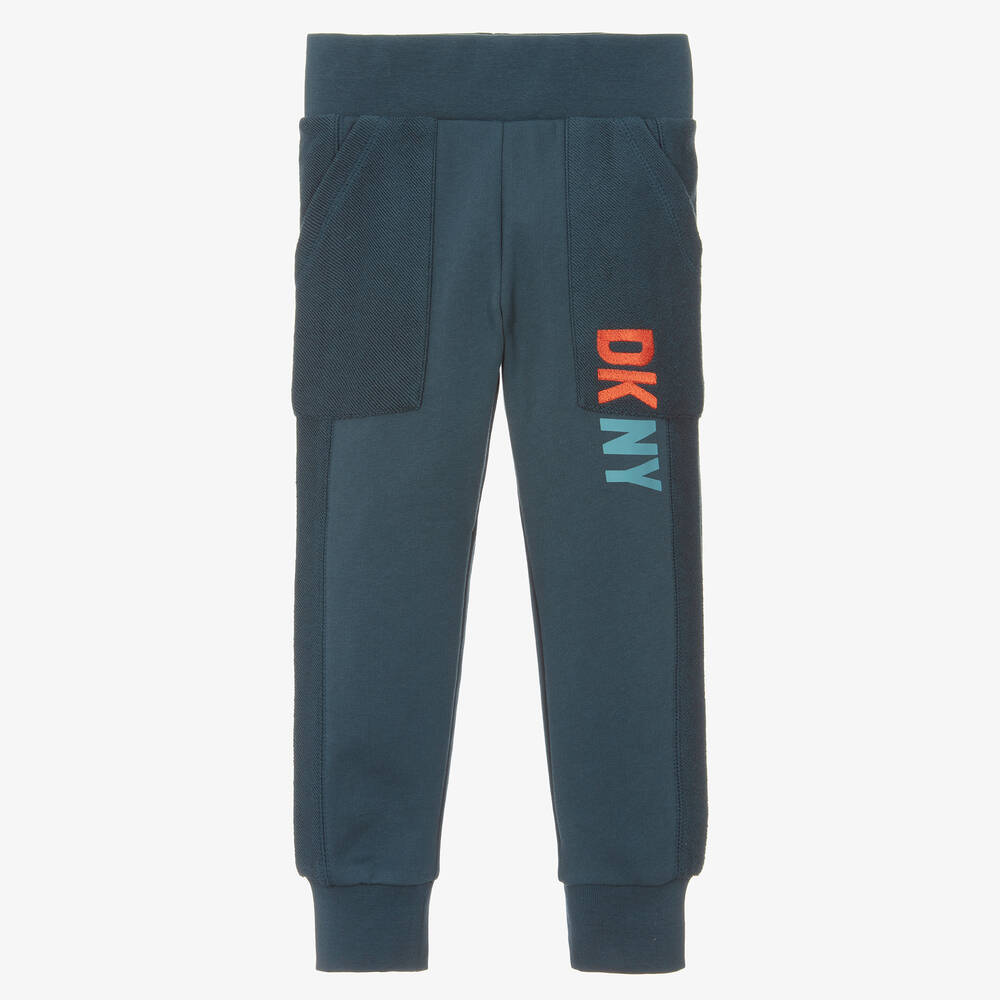 DKNY - Boys Blue Cotton Joggers | Childrensalon