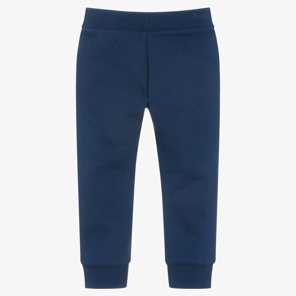 DKNY-Boys Blue Cotton Logo Joggers | Childrensalon Outlet