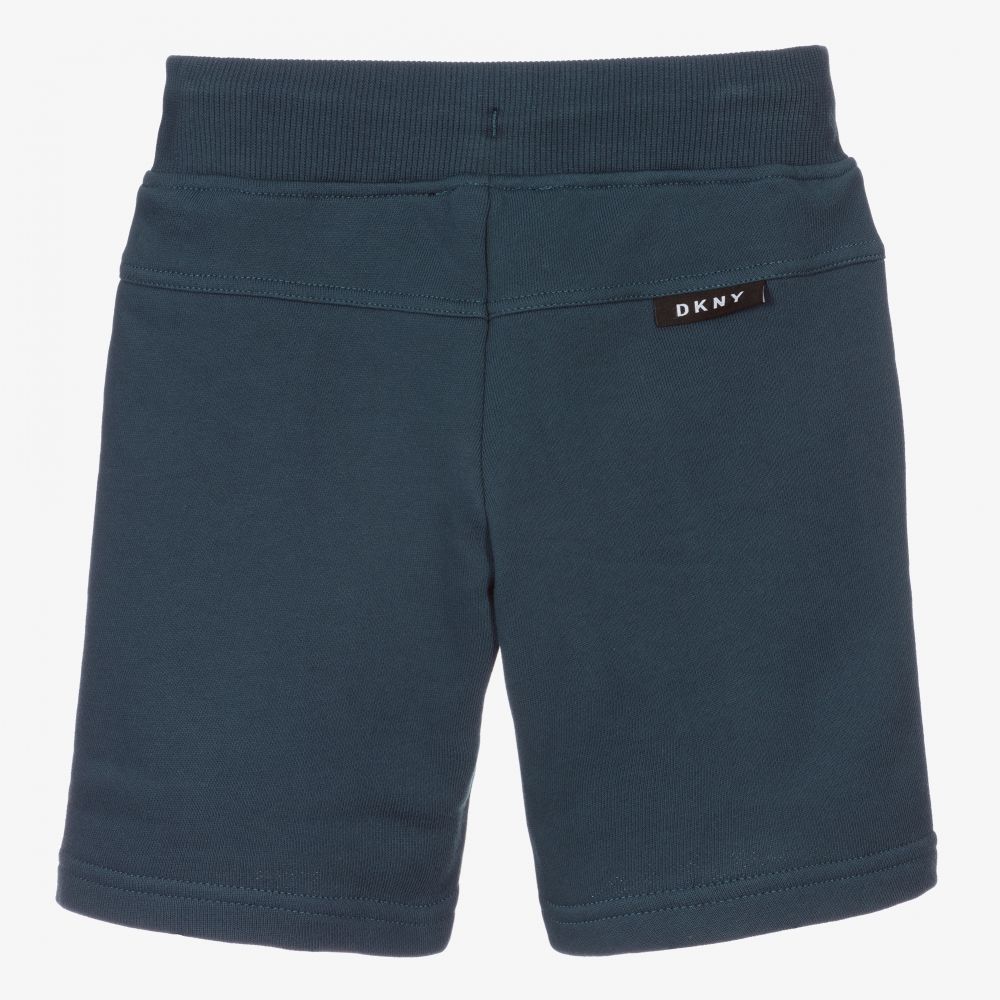 DKNY-Boys Blue Cotton Logo Shorts | Childrensalon Outlet