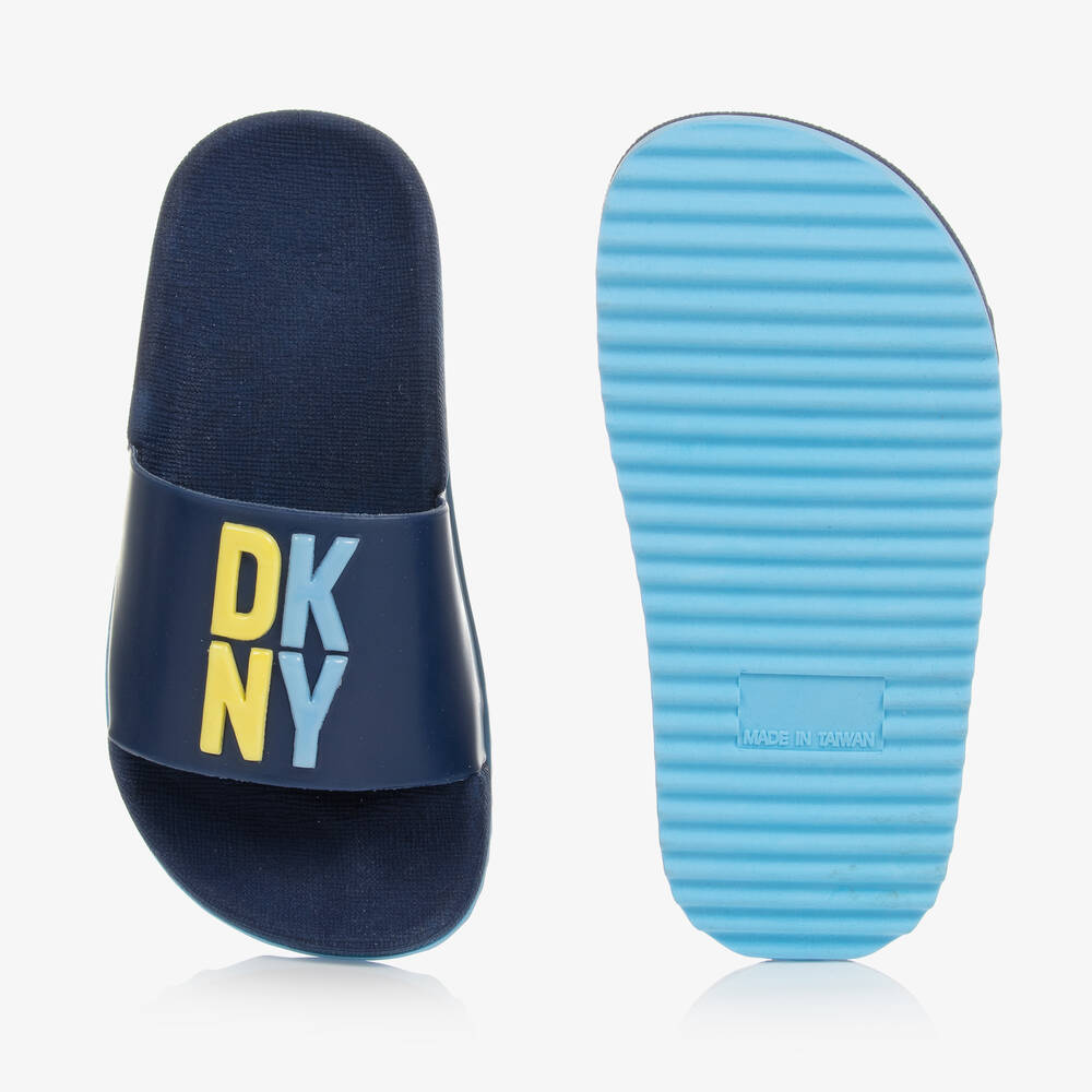 DKNY-شبشب سلايدرز مطاط لون كحلي للأولاد | Childrensalon Outlet