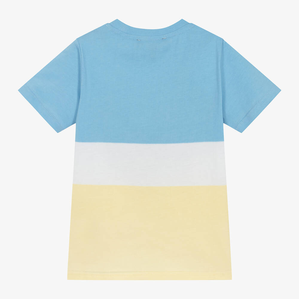 DKNY-Boys Blue & Yellow Cotton T-Shirt | Childrensalon Outlet