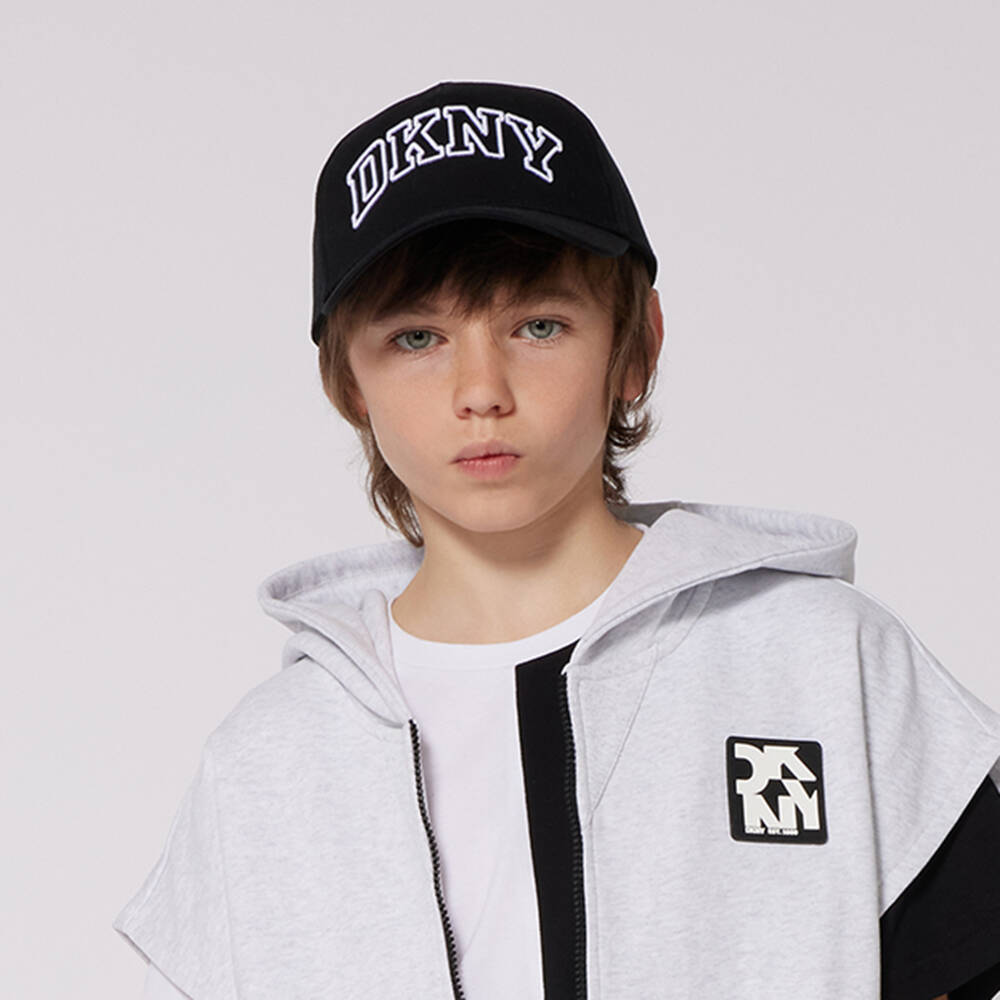 DKNY-Boys Classic Black Canvas Hat | Childrensalon Outlet